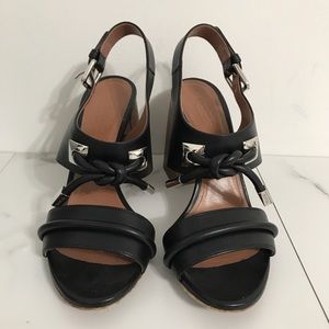 Sportmax Black Open Toe Heels